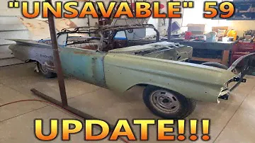"UNSAVABLE" 1959 Impala Convertible - Restoration UPDATE Video! (1959 Chevrolet Impala Convertible)