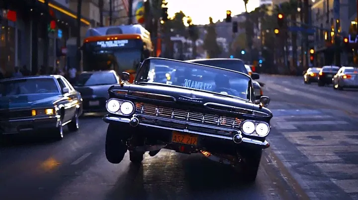The Ultimate Lowrider (The Mothership)1959 Chevy Impala Riding Through Hollywood